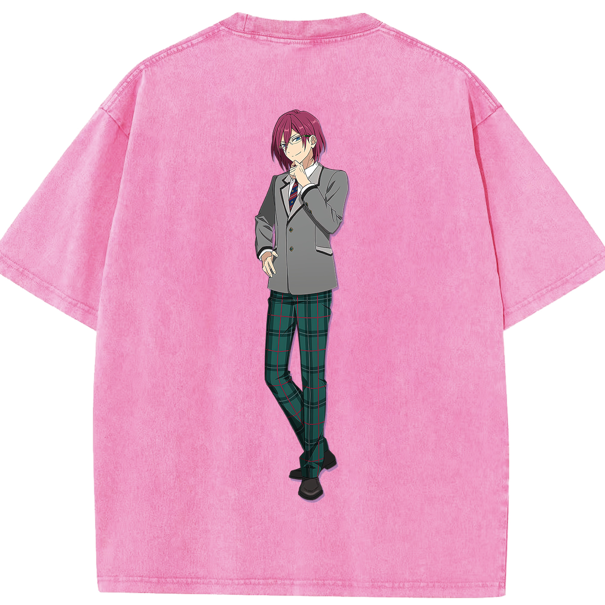 （画像用） あんさんぶるスターズ! Ensemble Stars 綿100% ヴィンテージ風 半袖Tシャツ（背面プリント）